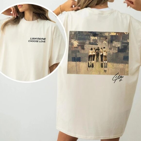 Liam Payne Choose Love T-Shirt, Vintage 1D Liam Payne Tribute T-Shirt - Picture 1 of 1